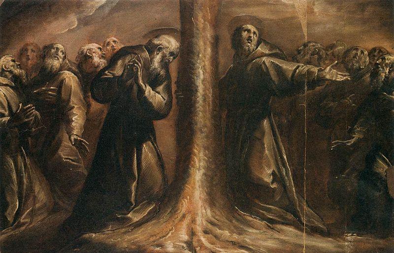 Giovanni Battista Crespi Religious Figures Praying at the Foot of a Tree oil painting image